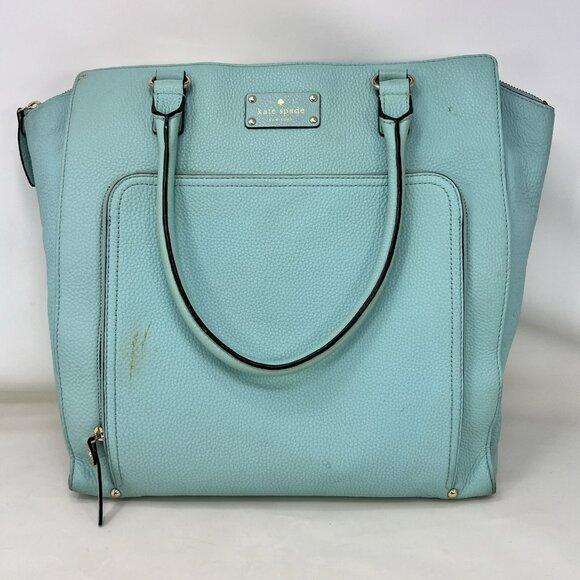 kate spade new york Handbags - Kate Spade Baxter Street Fernrose Leather Purse Street Tote Bag Teal